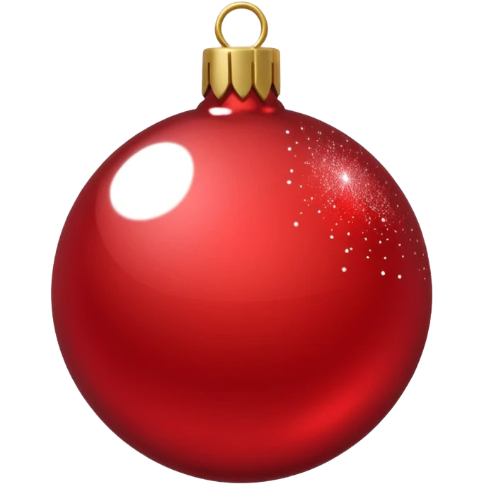 christmas sparkly red ornament emoji