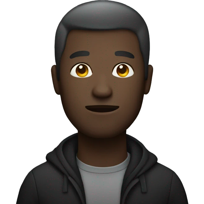 Man with a iPhone in dark cover emoji