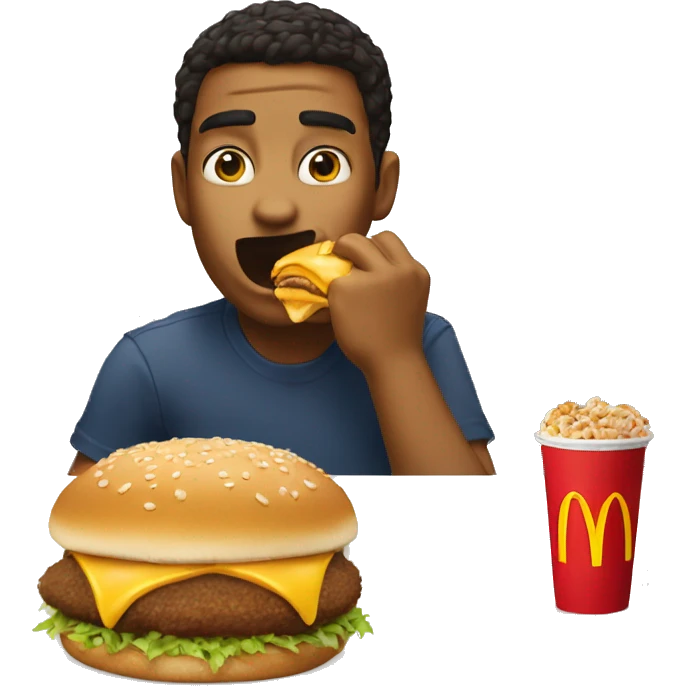 Kai Cenat eating McDonald’s emoji