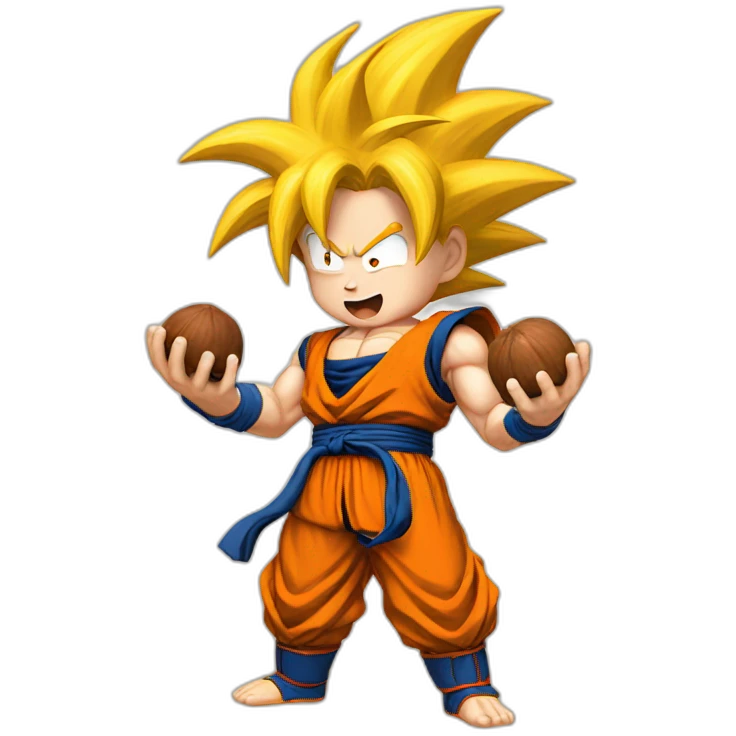 goku holding nuts emoji