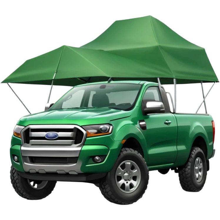 Green Ford Ranger Pick Up truck emoji