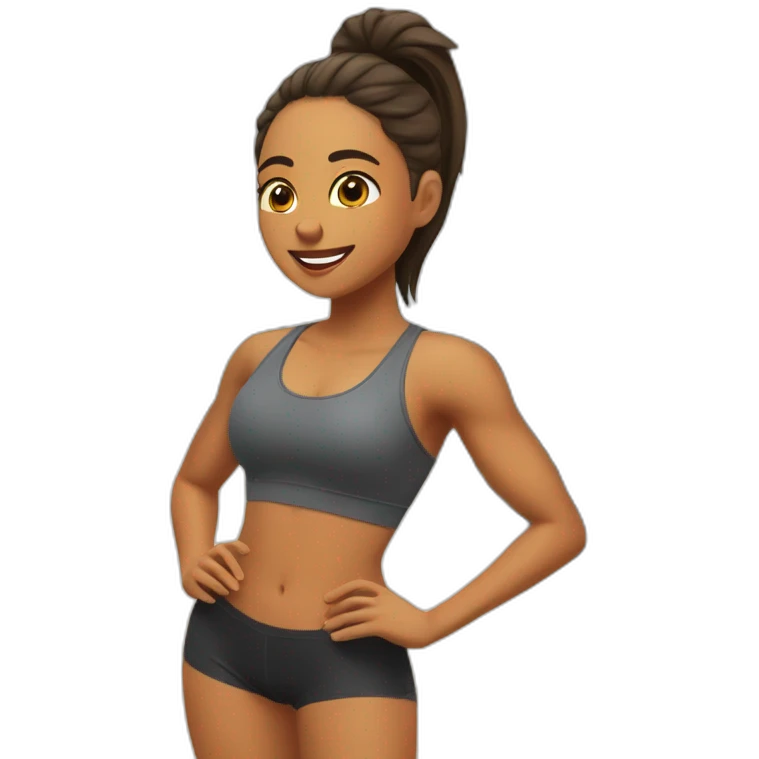 chica en el gimnasio  emoji