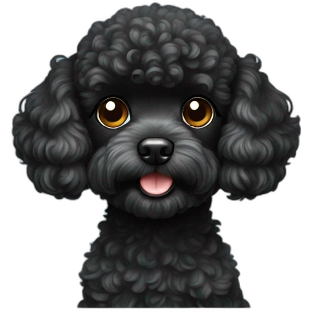 black toy poodle emoji
