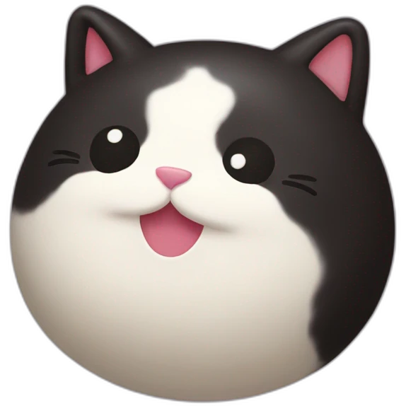 black cake mochi cat emoji