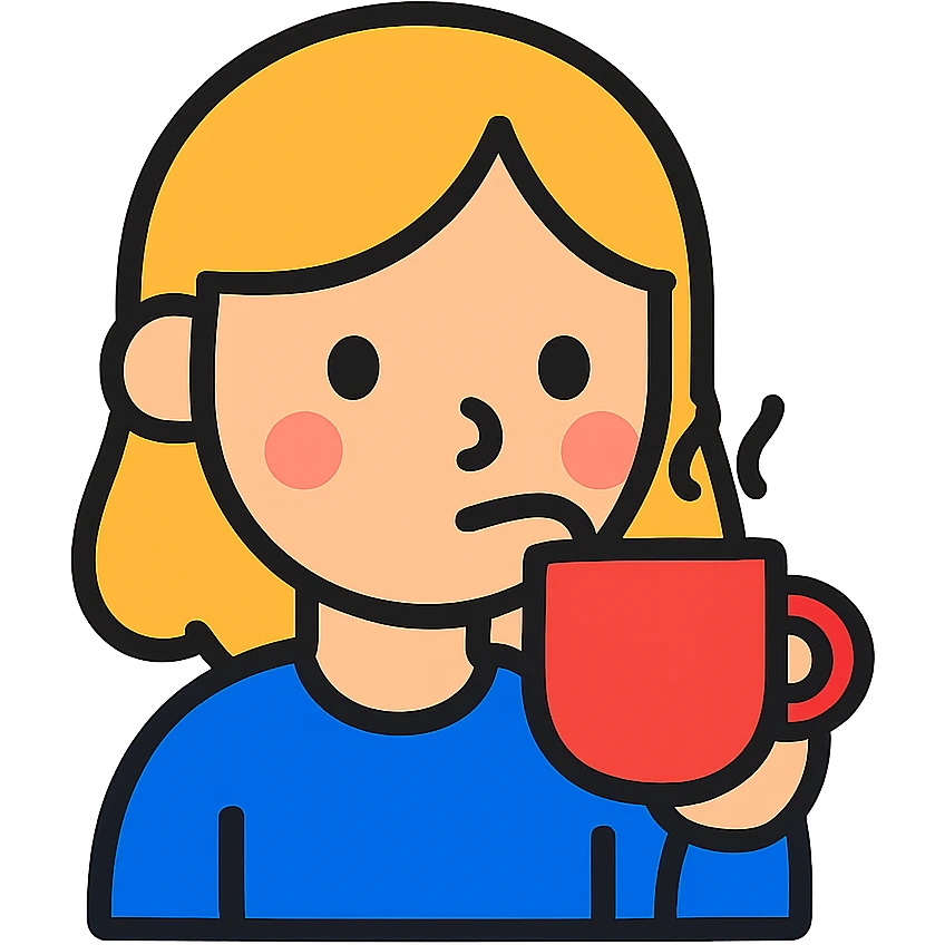 a girl drinking coffee emoji