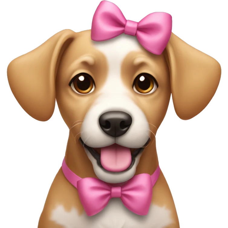 Dog with pink bow emoji