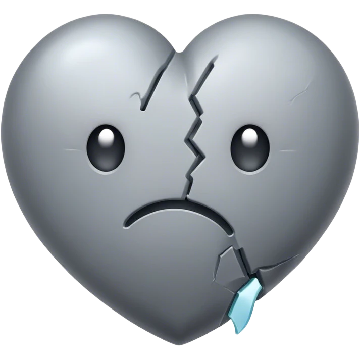 Corazón gris roto emoji