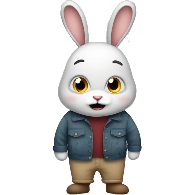 an anxious rabbit in pants emoji