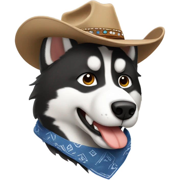 Cowboy husky emoji