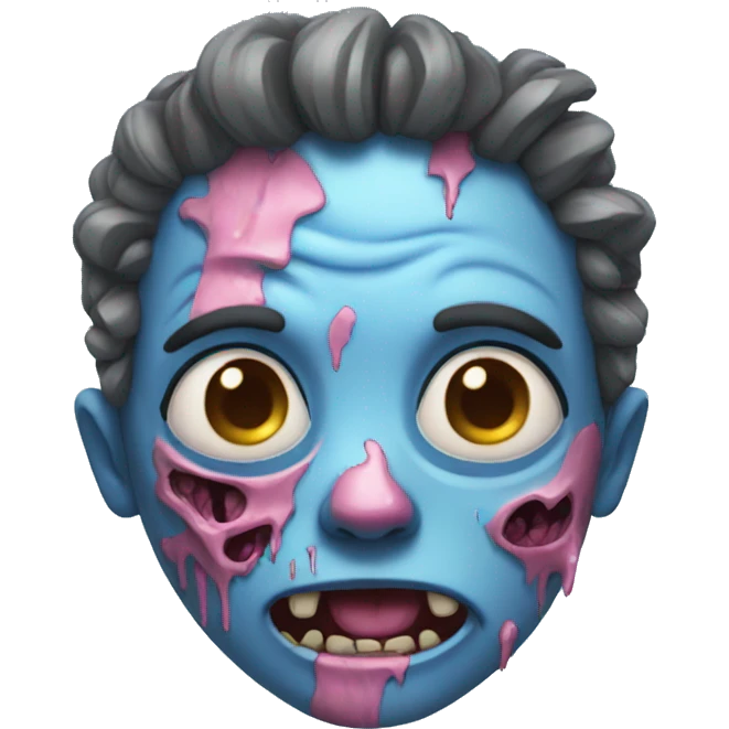pink blue zombie cute emoji