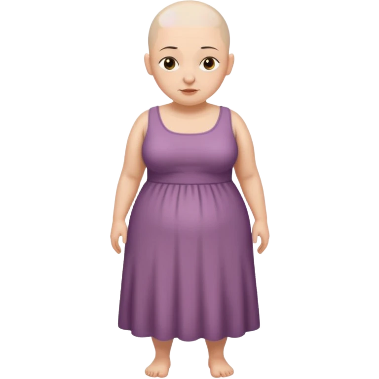 Hunchback small no hair fat woman emoji