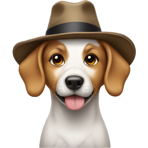 Dog with a hat  emoji