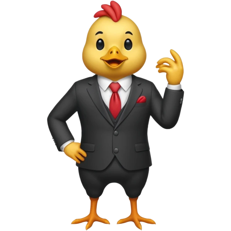 chicken in suit  emoji