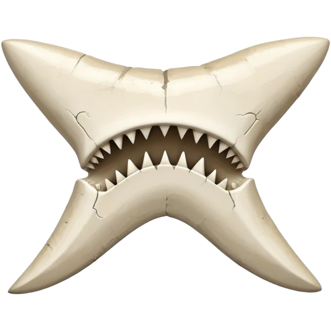 Realistic Shark tooth bone fossil emoji