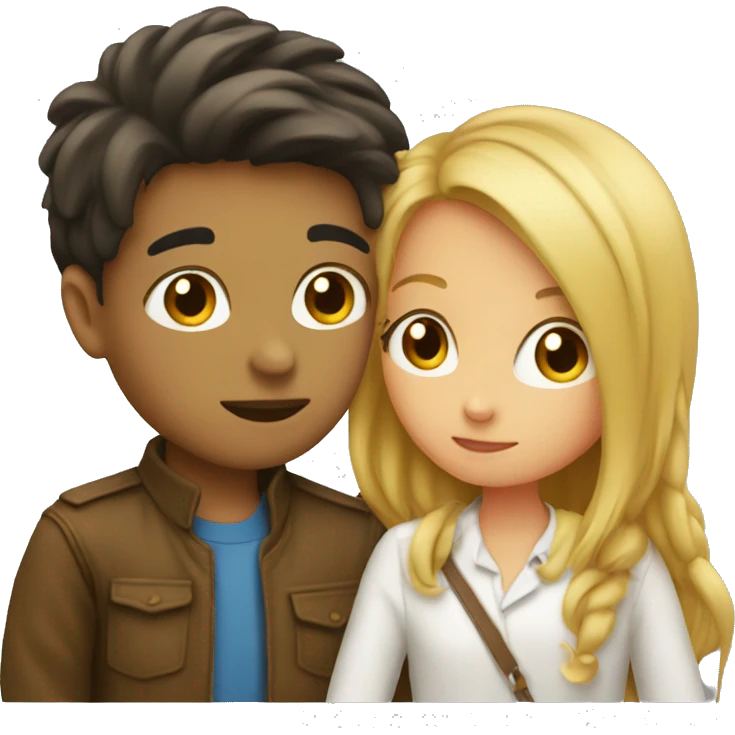 Boy kiss girl emoji