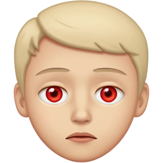 An emoji with red eyes  with tired face! emoji