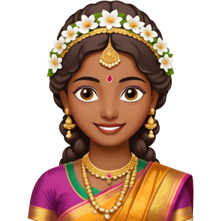 south indian bride getup. emoji