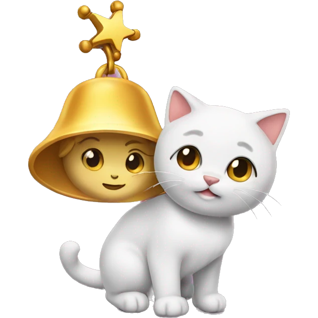 tinkle bell with cat emoji
