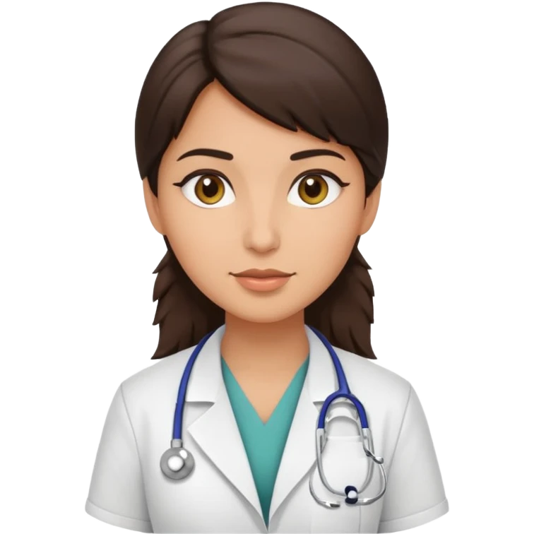 brunette doctor emoji