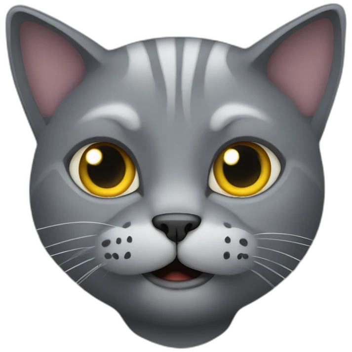 evil grey cat emoji
