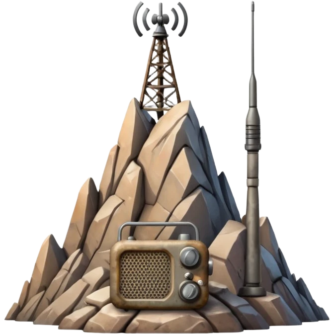radio over a mountain emoji