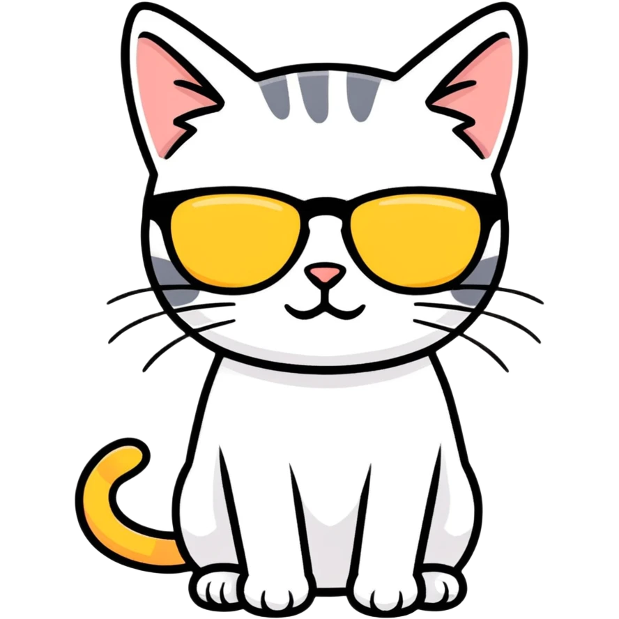 Cat with sunglasses emoji