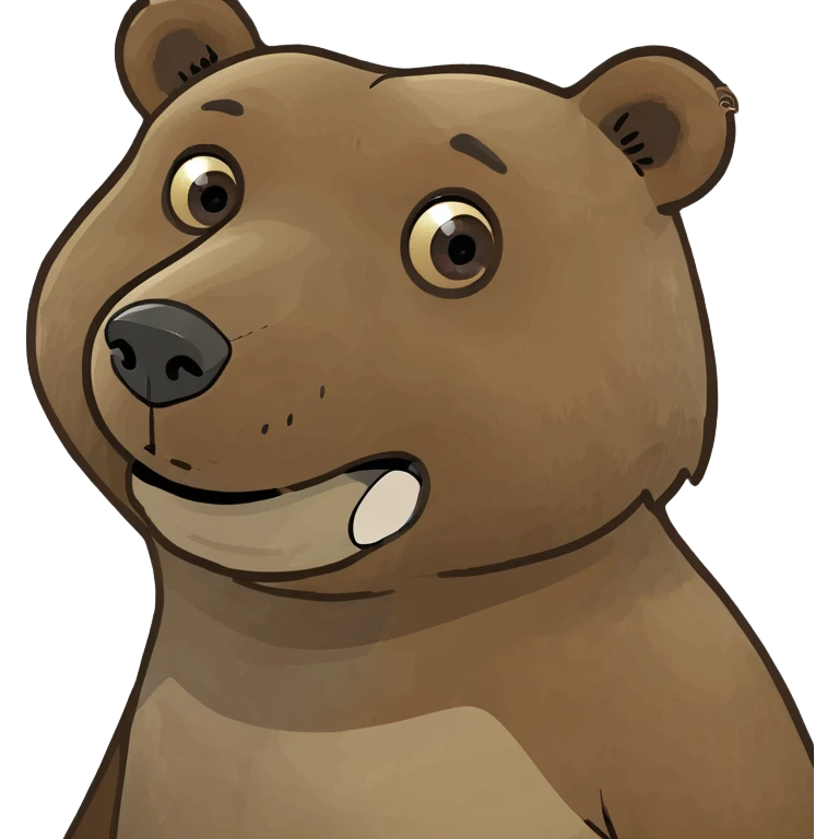 Cute brown bear emoji