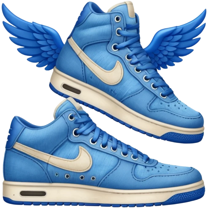 blue wing sneakers emoji