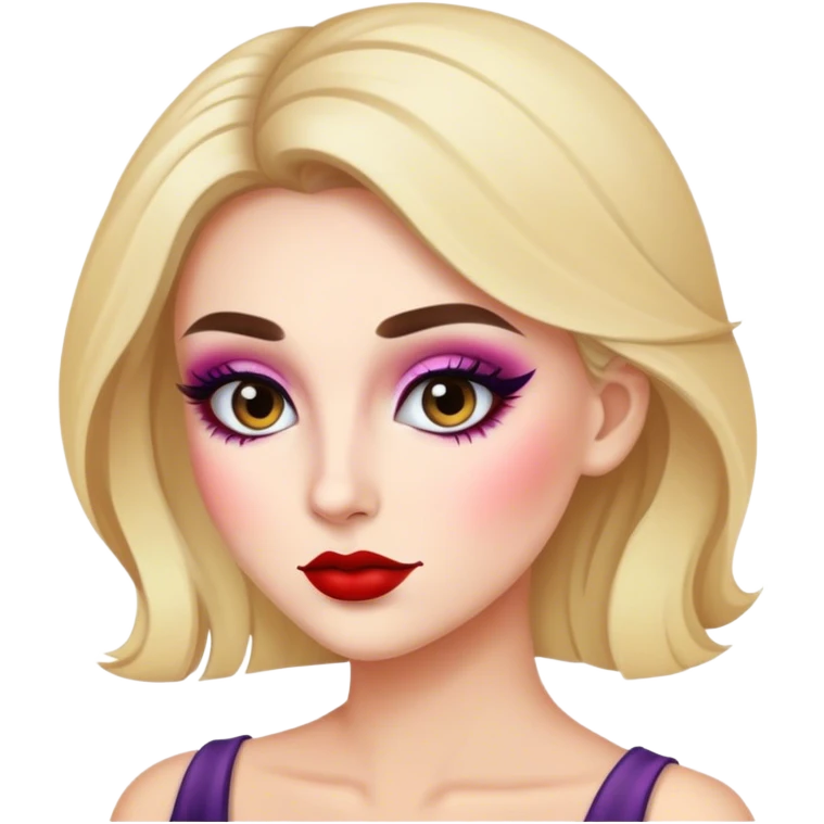 Woman with a lot of makeup  emoji