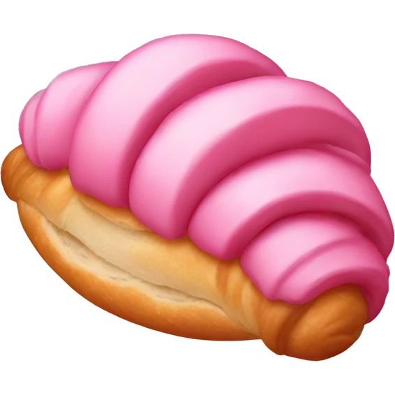 Pink croissant  emoji