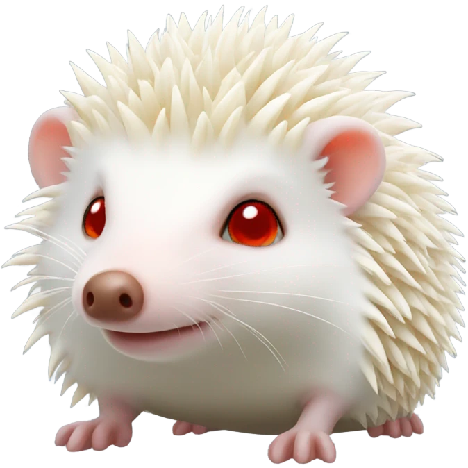 Tender red-eyed albino hedgehog  emoji