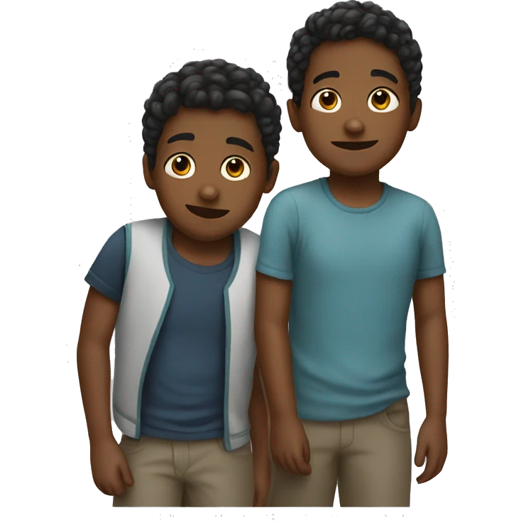 Two little boys  emoji
