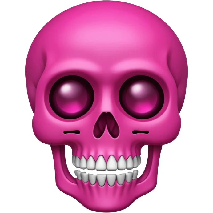 small 2D fuchsia-colored full skeleton emoticon symbol style emoji