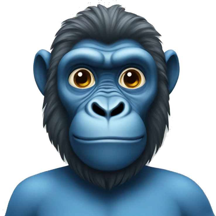 blue gorilla emoji