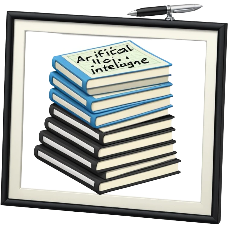 generate a small emoji for the word saying "artificial intelligence on notes" emoji