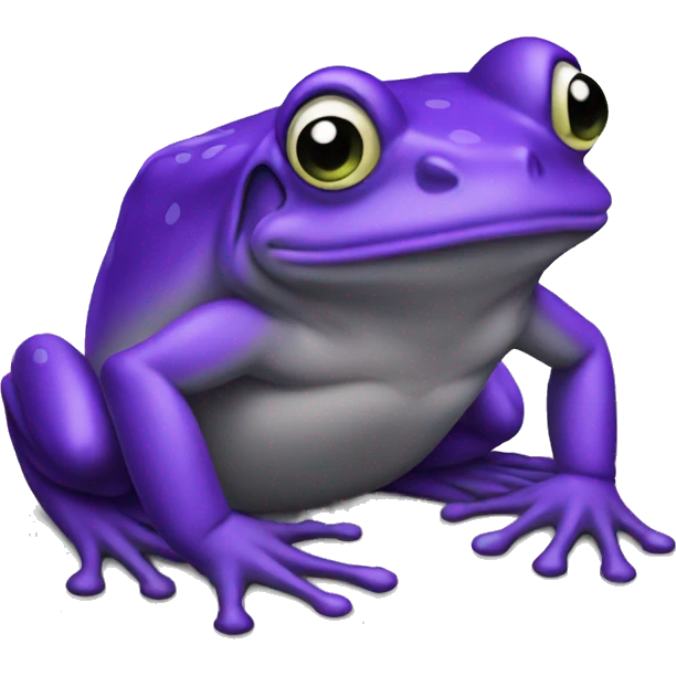 Purple frogs gray emoji