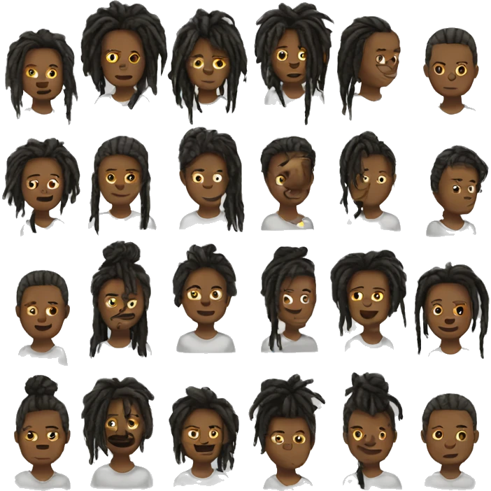 Wednesday, dreadlocks hairstyle emoji