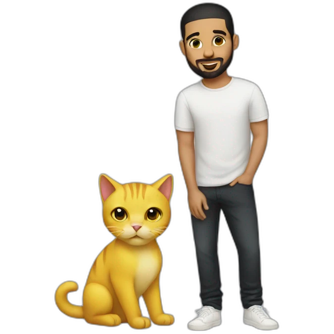 drake with yellow cat emoji