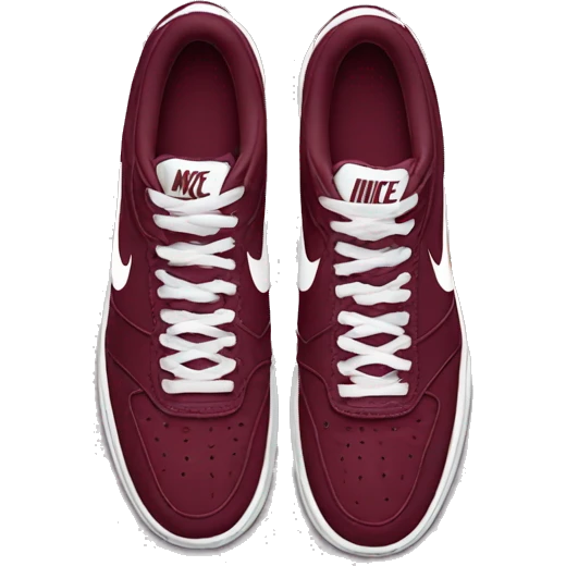 realistic nike sneakers burgundy emoji