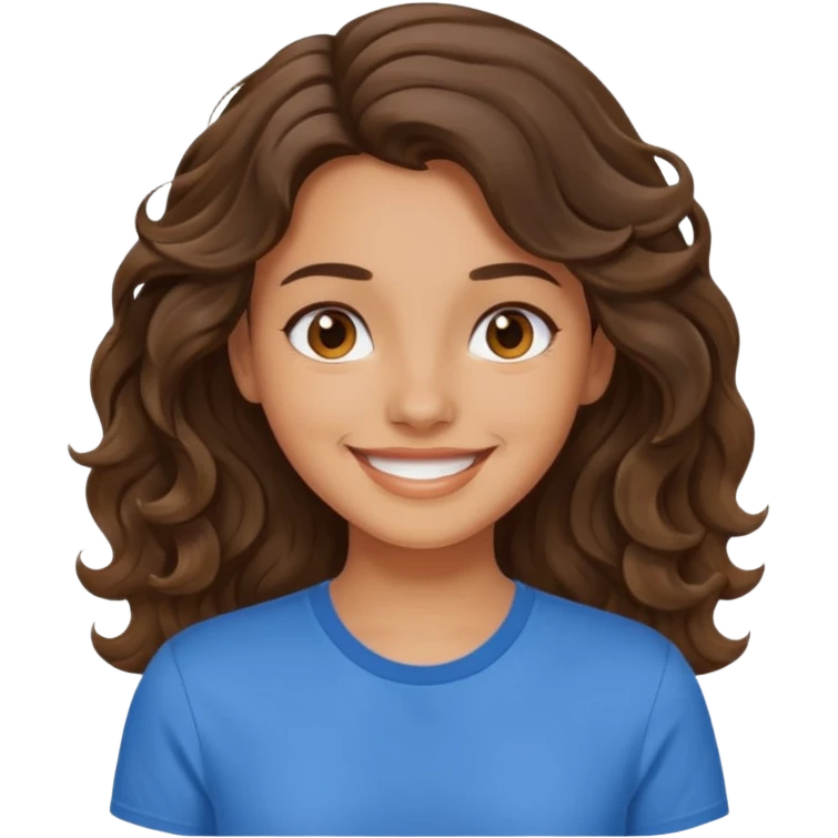 Brunette girl wavy nothing full body  emoji