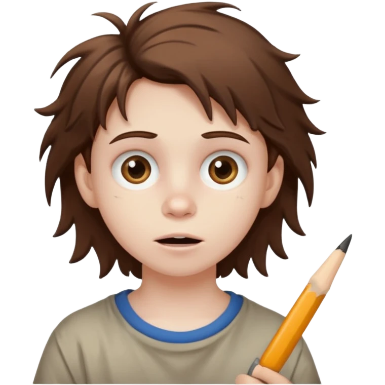 Weird kid doing something weird emoji