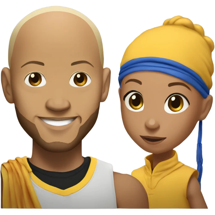 Avatar aang and Steph curry hanging out emoji