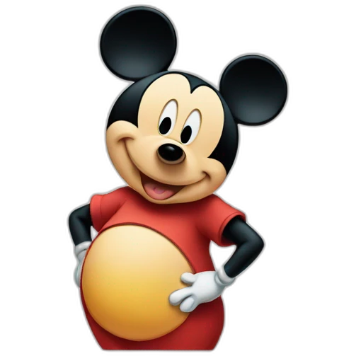 pregnant mickey mouse emoji