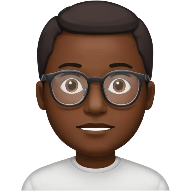 Black man wearing glasses emoji