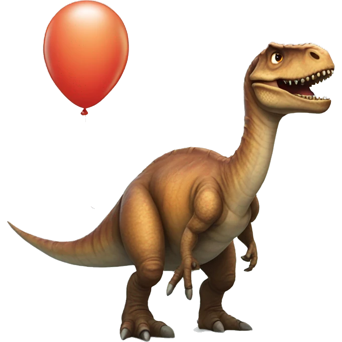 dinosaur with a ballon emoji