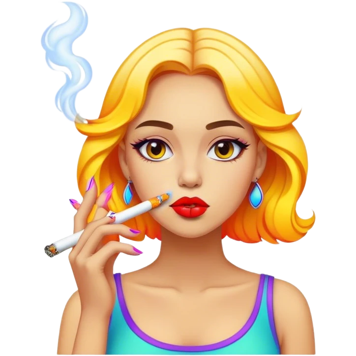 Girly 420 smoker emoji