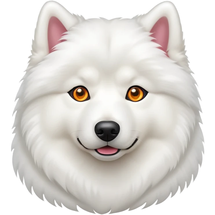 Samoyed with laser eyes emoji