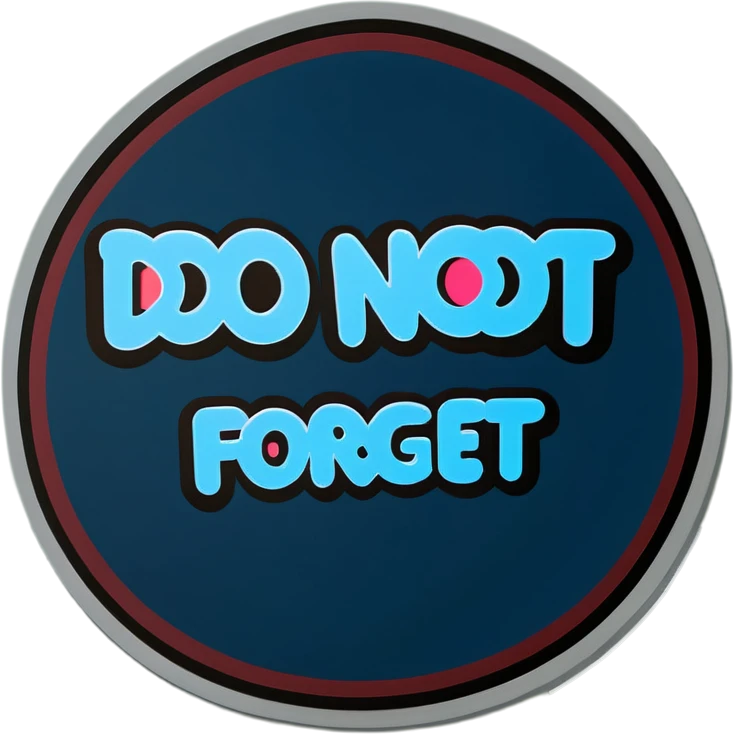 Do not forget  emoji