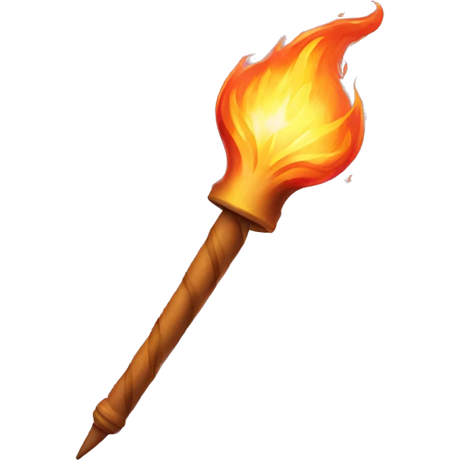 magic wand with fire emoji