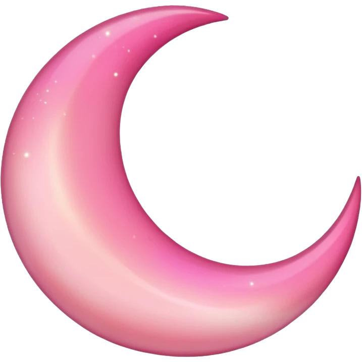 Pink crescent moon emoji